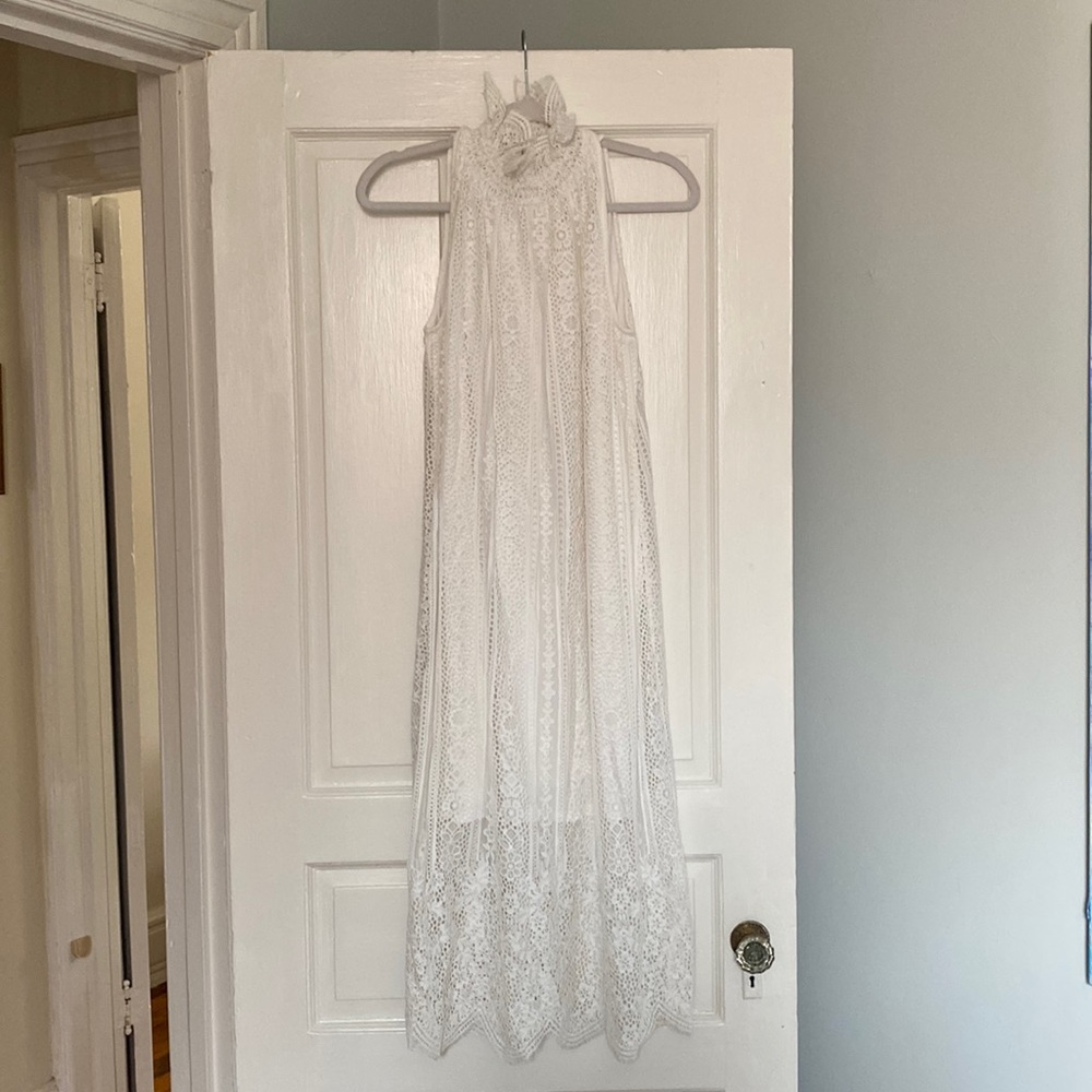 Claudie Pierlot Paris White Lace Maxi Dress